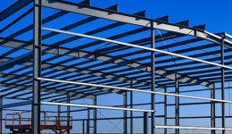 Steel-Portal-Frame-Structure-in-Early-Construction